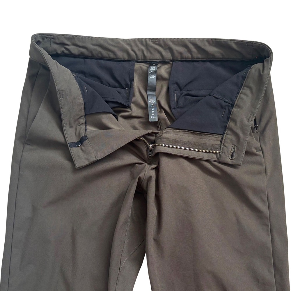Lululemon ABC Classic Trouser Pants Warpstreme Men 33 Army Green Poly Techincal - Picture 4 of 10